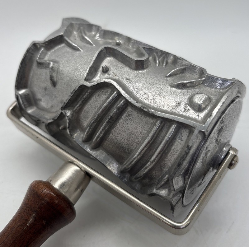 Vintage Monopol German Christmas Cookie Cutter Roller Press 8”L Roller Is 5” gallery