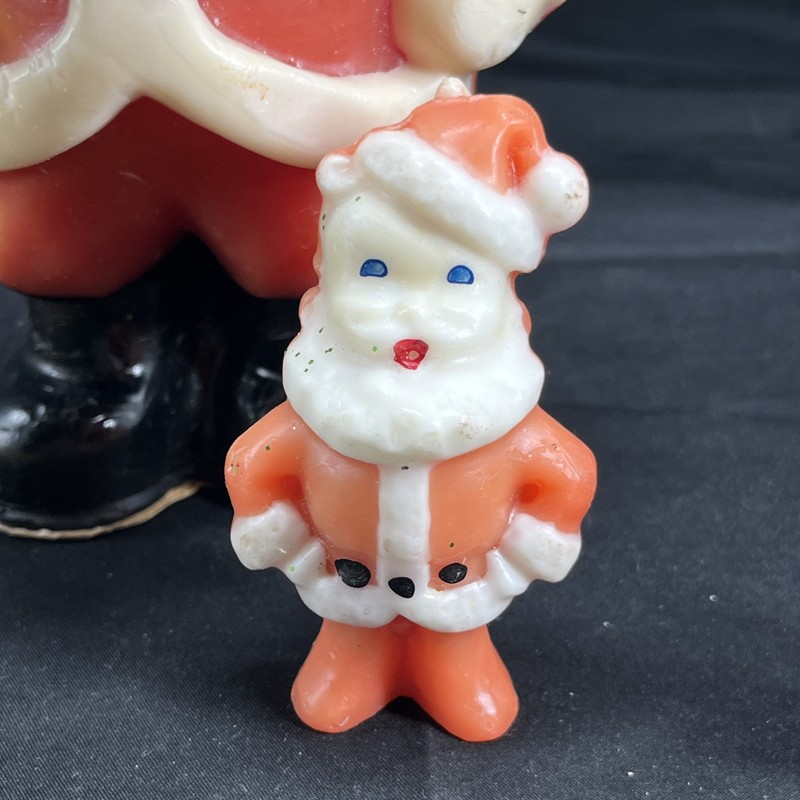Set of 7 Vintage Hand Dipped Santas Deer Novelty Holiday Candles gallery