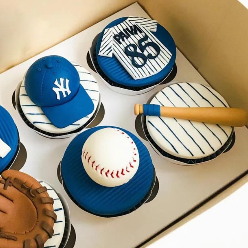Baseball Silicone Molds Baseball Bat Glove Hat Fondant Mold Basketball Football gallery