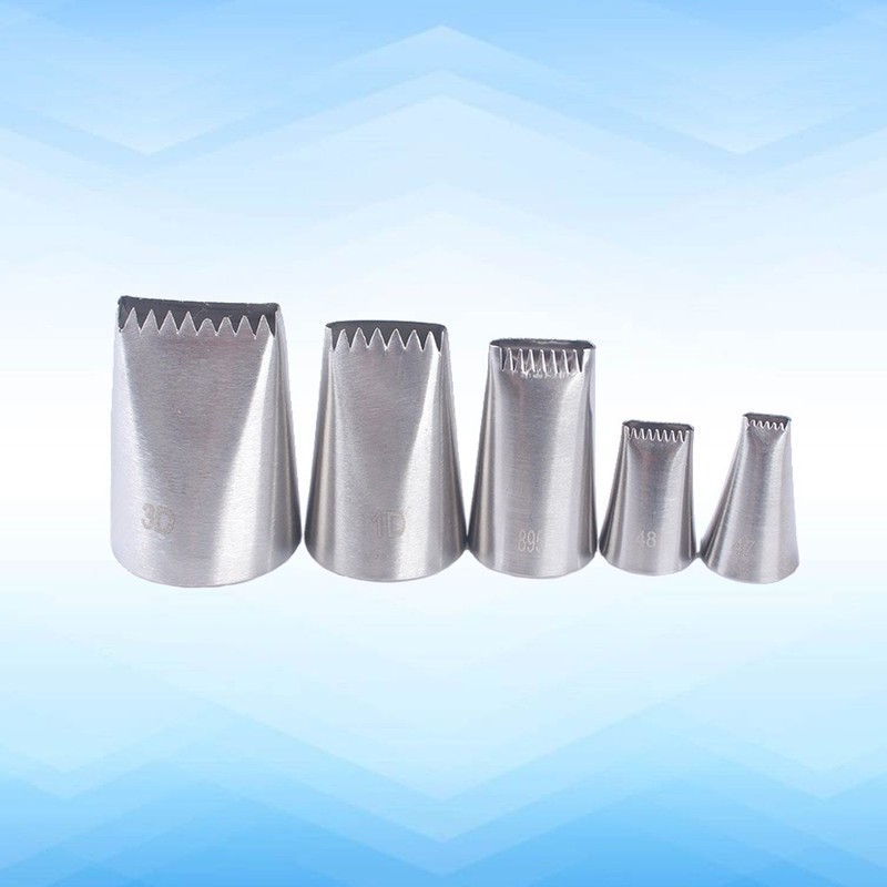 5 Pcs/Set Piping Nozzle Tip Frosting Nozzles Decorating Cupcake Tips