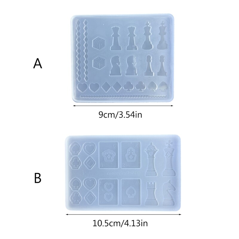 Customizable Chess and Card Mould Game Accessory Casting Mould for DIY Lover gallery