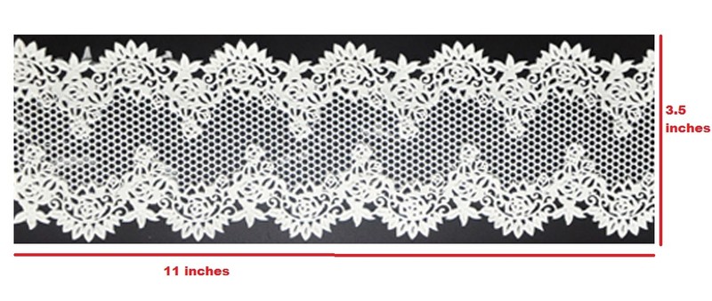 2 x EDIBLE LACES FOR CAKES - WEDDING BIRTHDAY ANNIVERSARY gallery