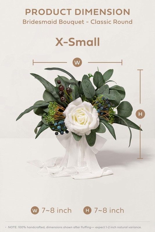 Ling'S Moment Lings Moment Artificial Bridesmaid Bouquets Set Of 6 Eucalyptus gallery