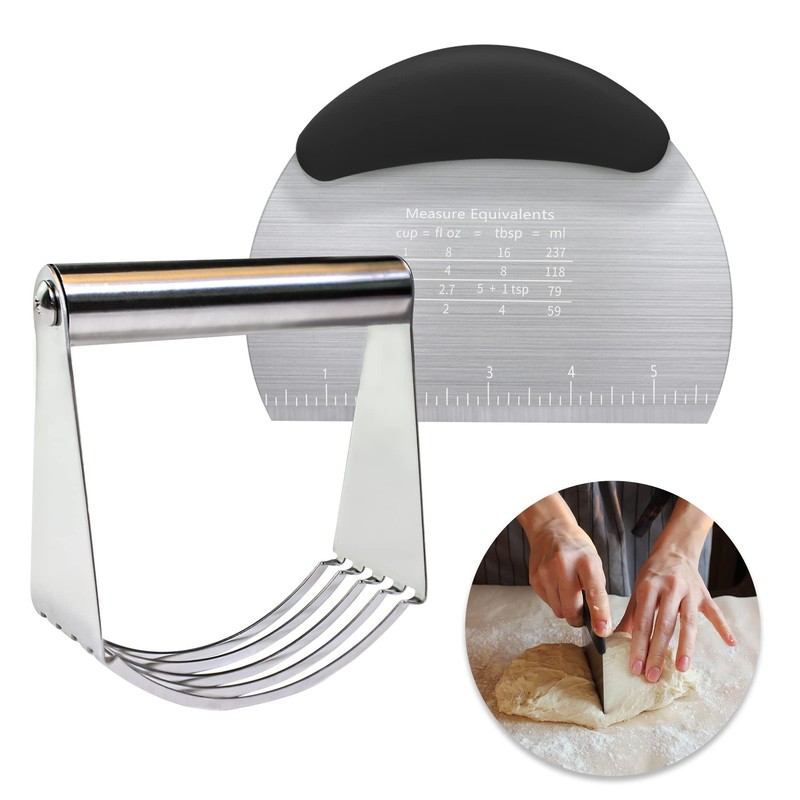 Pastry Cutter Dough Scraper Dough Cutter Scraper Tool Kitchen Pastry Blender,…