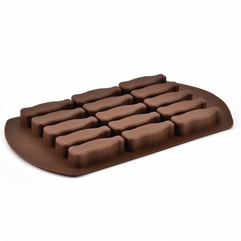 15-Cavity Cola Glass Bottle Silicone Tray Mold for Chocolate, Gummy, Jello Sh... gallery