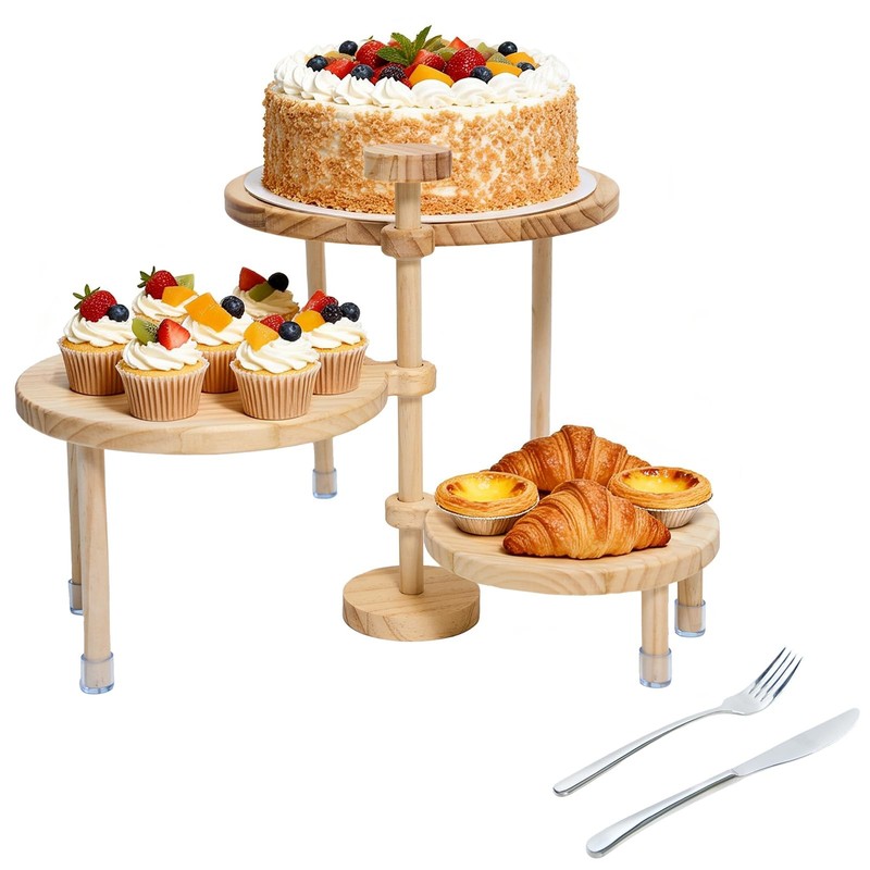 Cupcake Stand, Wood Cake Stand, Cupcake Display Stand, Wedding Cake Stands, 3…