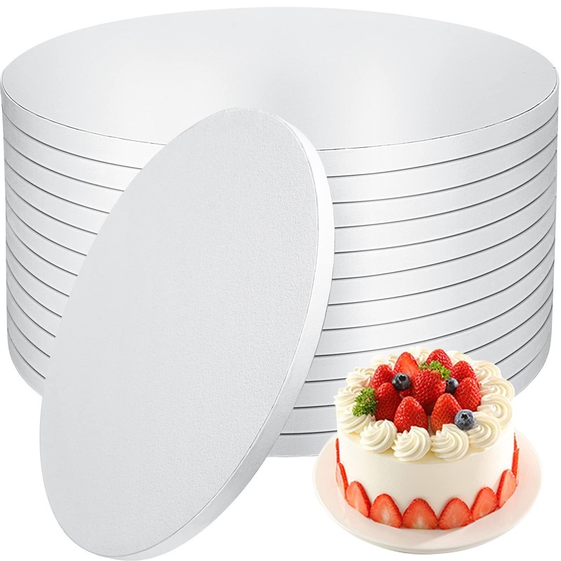 12 Pack 14 Inch Round Cake Drums 1/2 Inch Thick Cardboard Bases gallery