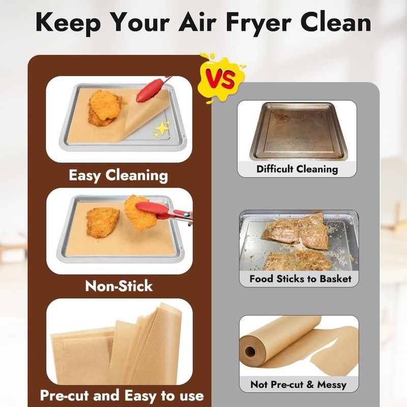 12-Inch 150PCS Disposable Air Fryer Paper Liners for Air Fryer gallery