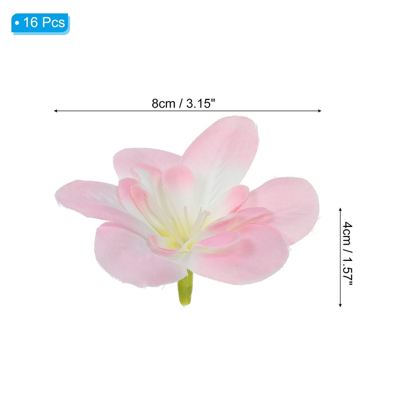 16Pcs Artificial Orchid Petals Faux Orchid Flower Head Fake Flowers Pink gallery