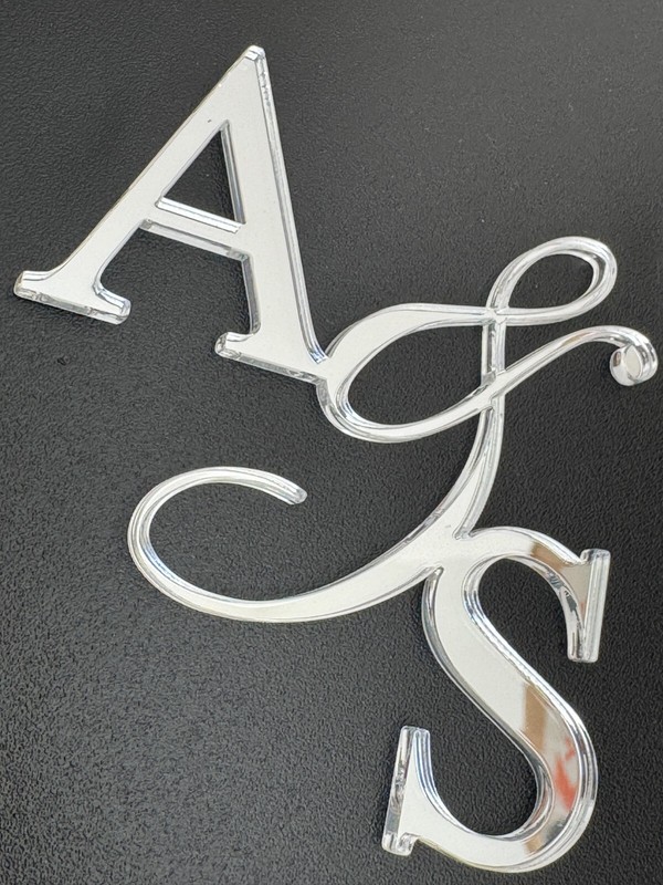 Wedding Cake Charm Personalised with Any 2 Custom Initials Letter Party Supplies gallery