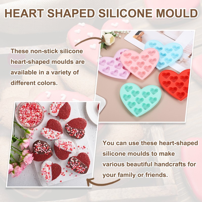 Silicone Heart Chocolate Mould -2pcs (Green) gallery