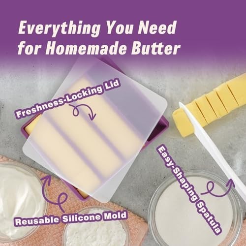 Silicone Butter Molds with Lid & Spatulas - Large Cavity, Non-Stick Homemade But gallery
