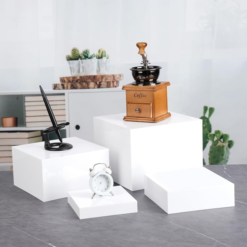 4 Pieces Buffet Riser Dessert Table Display Set with Hollow Bottom Food Riser gallery