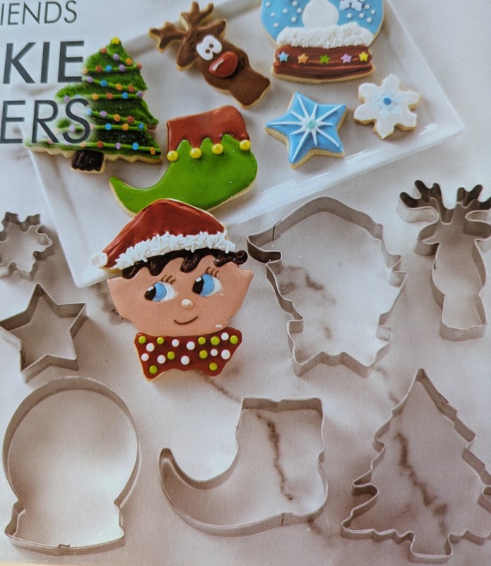 gia's Kitchen Elf and Friends Cookie Cutters Christmas 7 pc Star Tree Deer Elf gallery