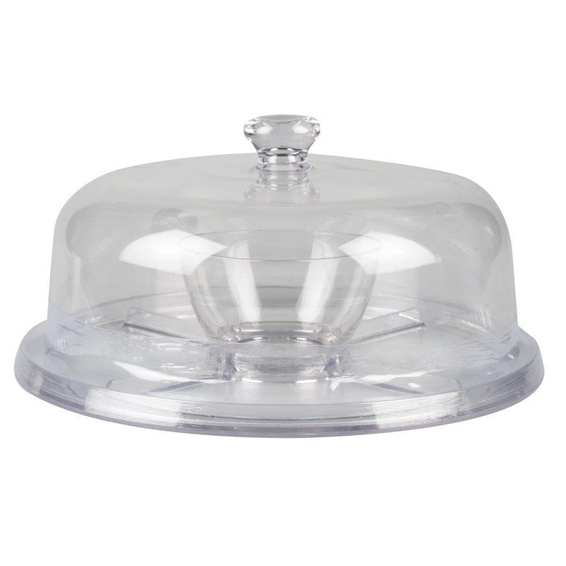 5 in 1 Acrylic Cake Dome Serve Tray Shatter Resistant Multi-functional Bowl New