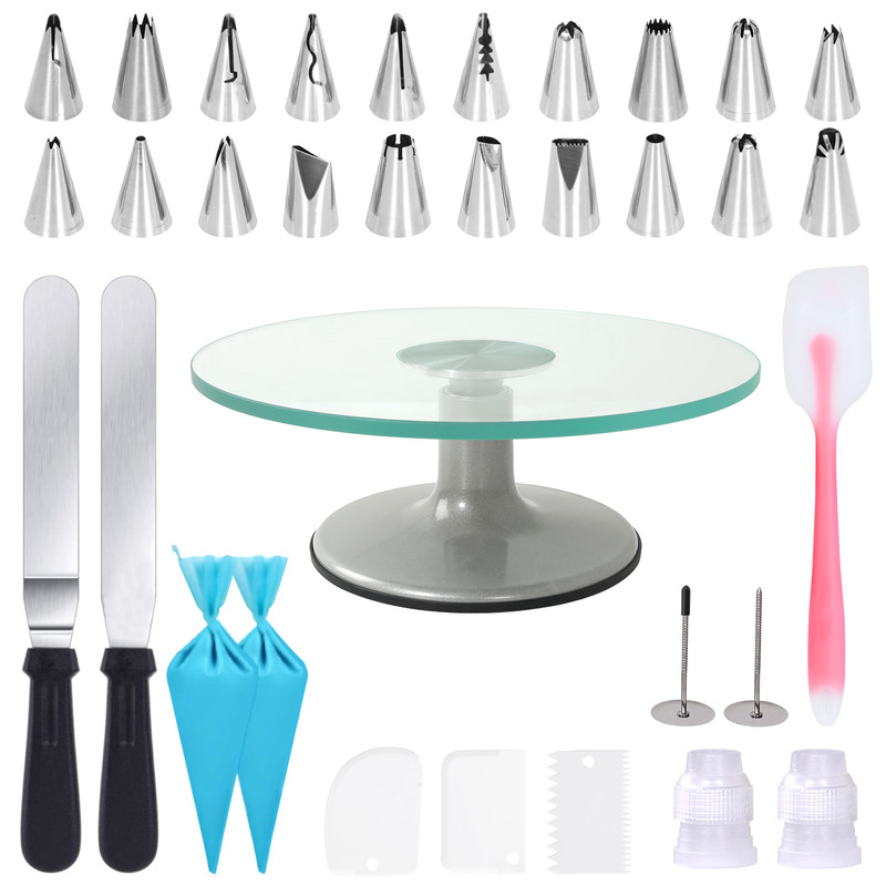 Uten 33 Pcs Cake Turntable Cake Stand Cake Decorating Supplies Kit Baking Tools