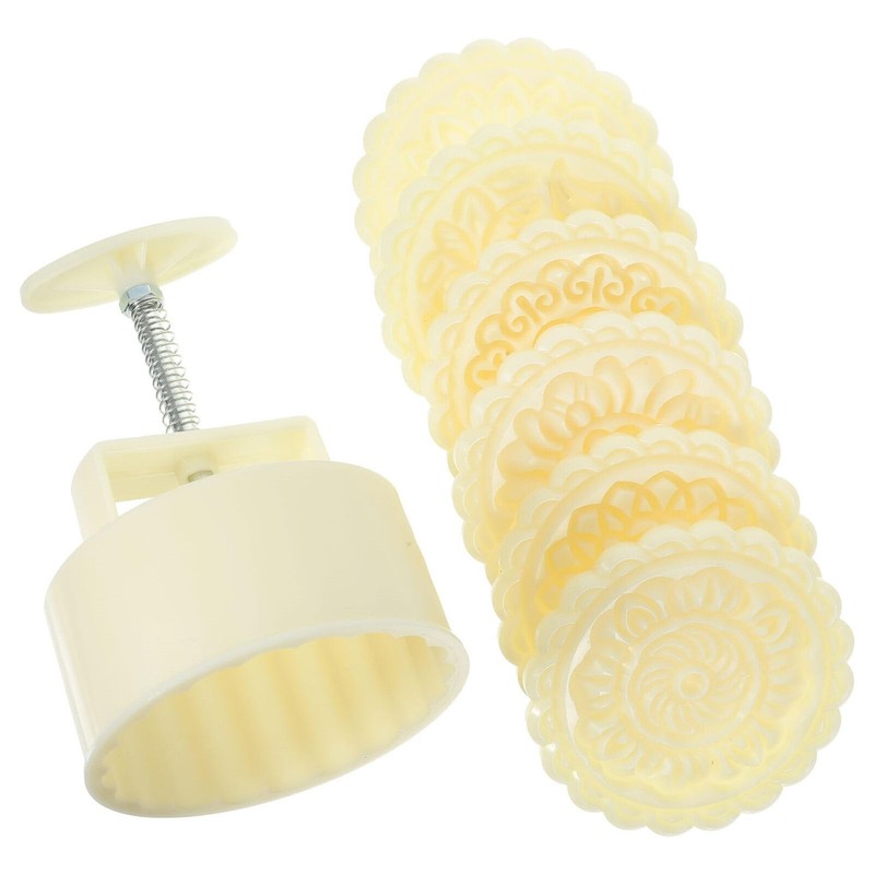 1 Set Moon Cake Mold Press Baking Creative Bean Molder Easy Release Material