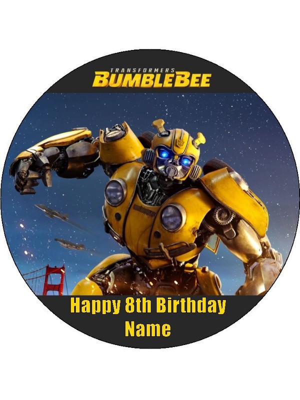 Transformers Bumblebee Edible Cake Topper Wafer Cake Decorations (3 Sizes)