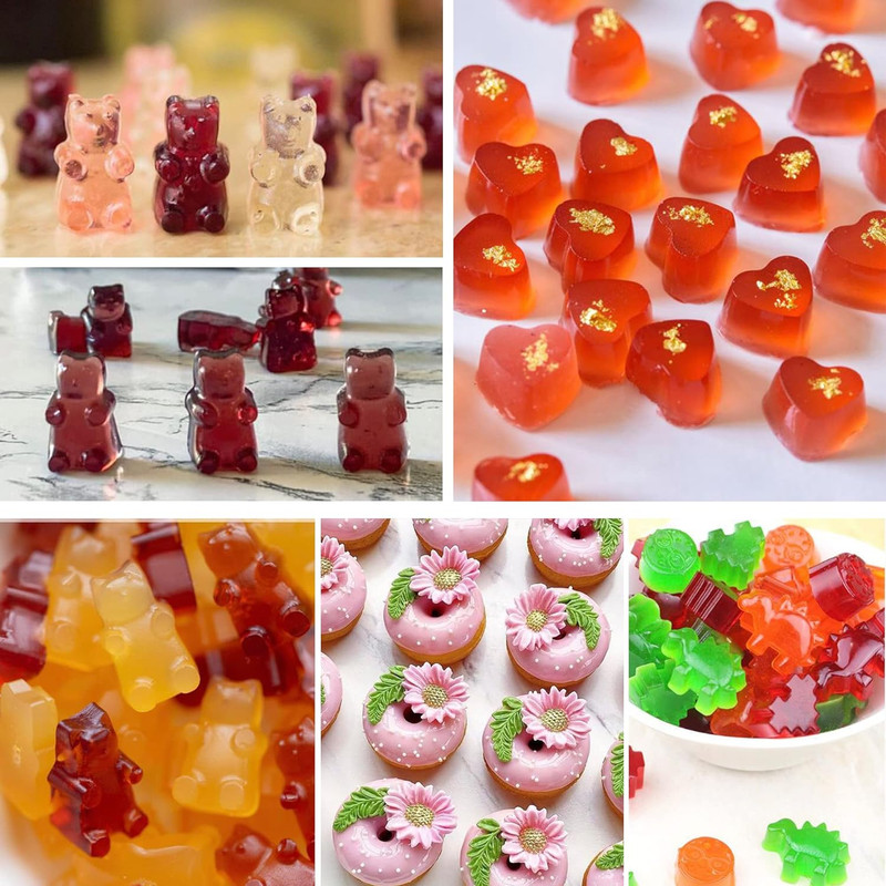 4Pcs Gummy Candy Molds, Gummy Bear Molds, Gummy Dinosaur Molds, Gummy Donut Mold gallery