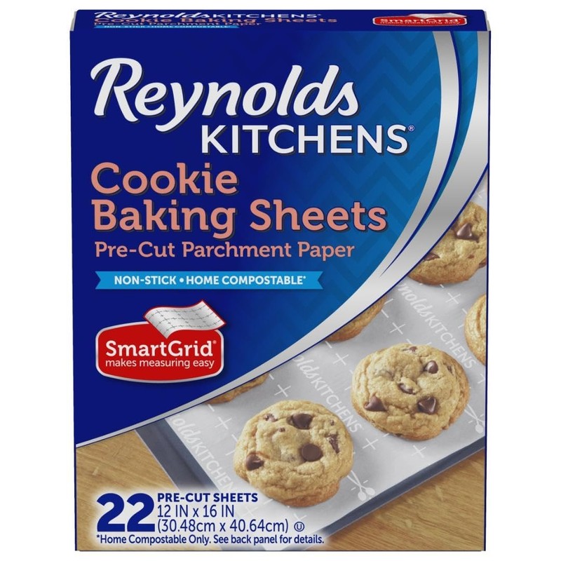 Kitchens Pre-cut Parchment Paper Cookie Baking Sheets, 22ct | 12 X 16 In, Fits