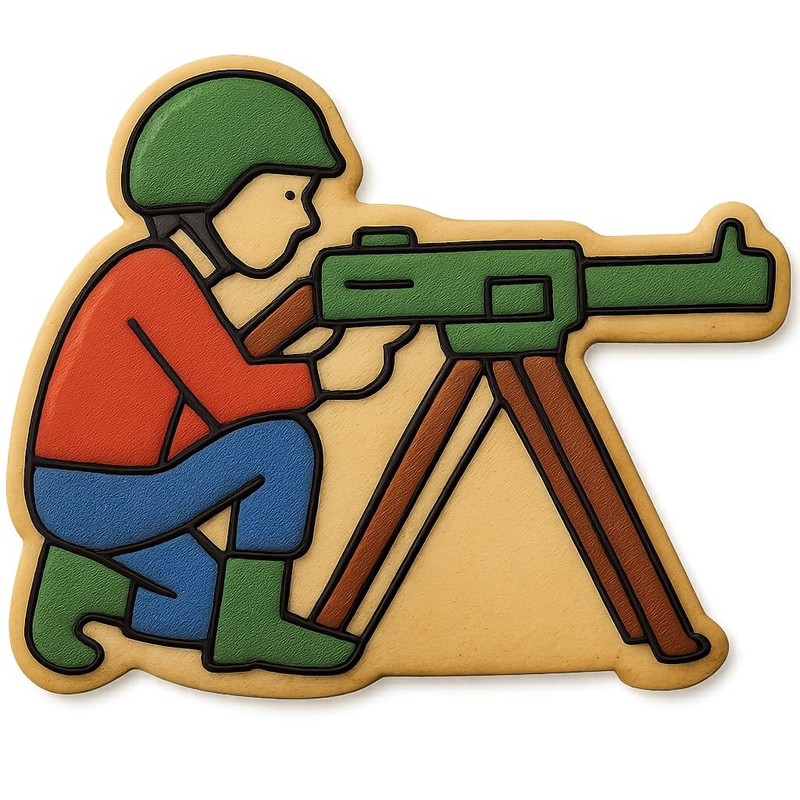 Machine Gunner Cookie Cutter - 4x2.4" Creative Kitchen Design Fun Set gallery