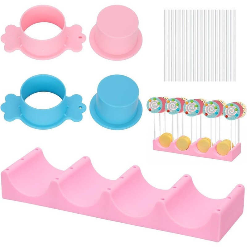 2PCS Cake Kit with 15-Hole Drying Stand, Silicone Round Cutter and