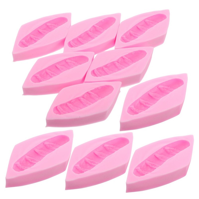 Pink Silicone Fondant Mold Mini Hamburger Bread for DIY Cupcake Decoration
