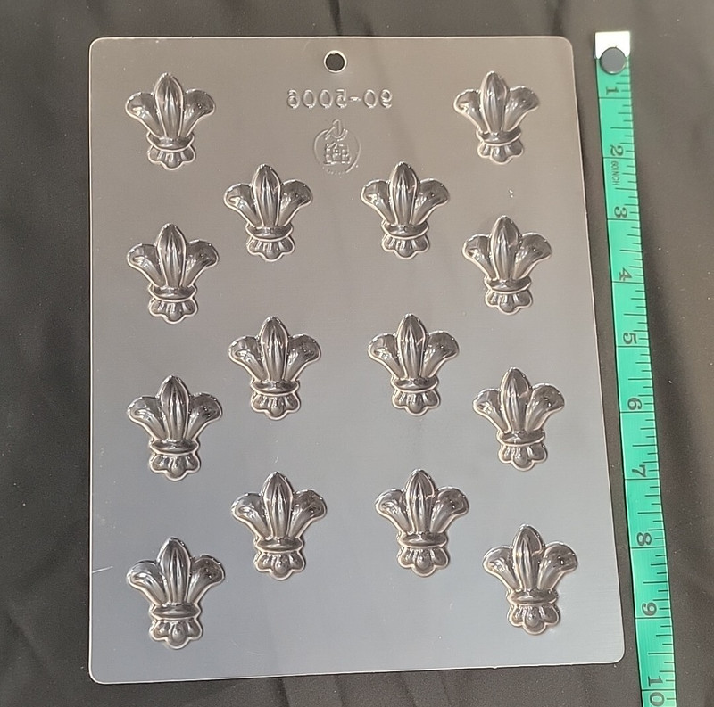 Mardi Gras Saints Fleur De Lis Roman Catholic Chocolate Candy Plastic Mold gallery