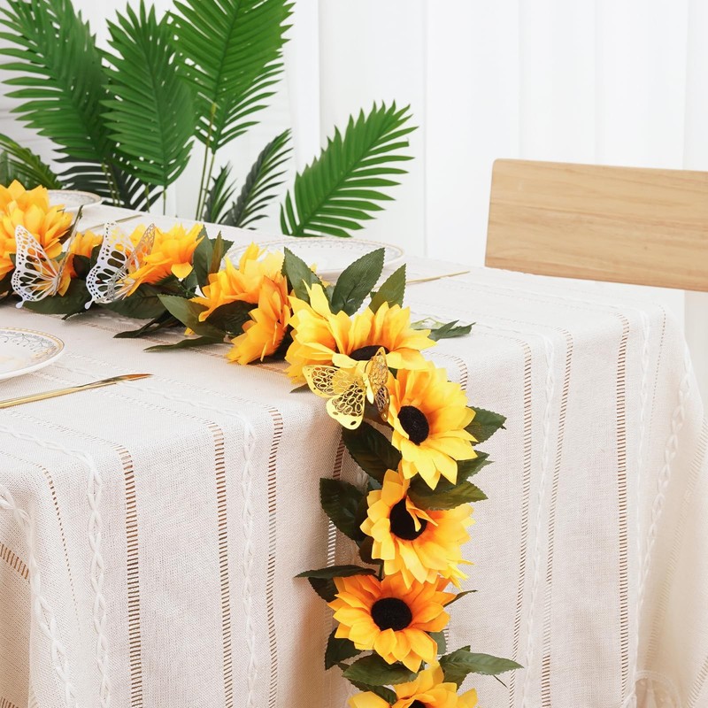 Bonbloom'S Bonblooms 4 Pack Fake Sunflowers Garland Decorsunflower Vines gallery