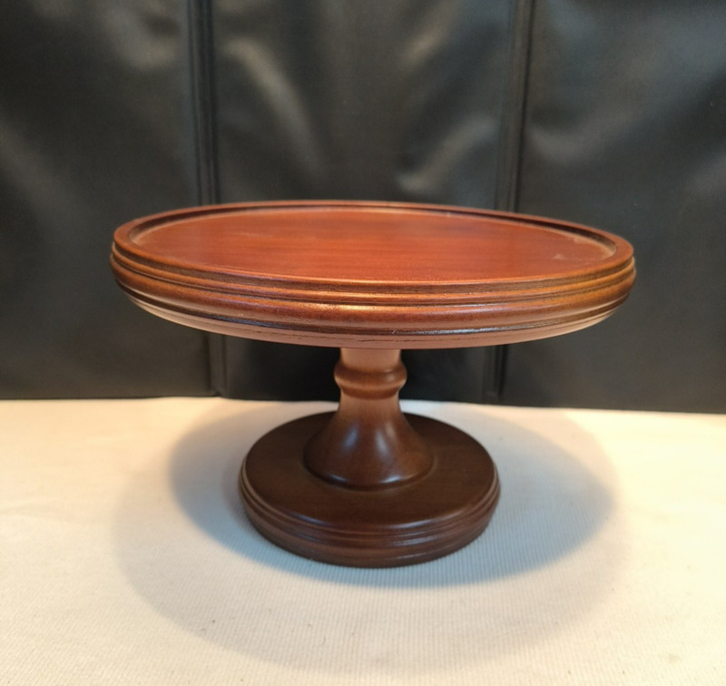 Vintage Mahogany or Walnut Wooden Pedestal Cake Stand from Biltmore Inspirations gallery