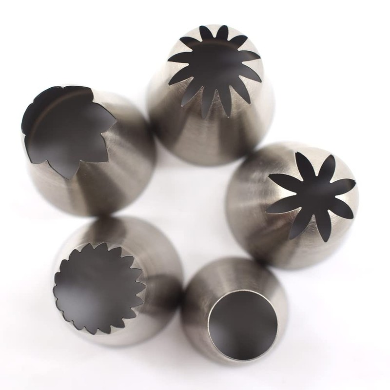 Piping tips large Cake Decorating tools, 5 pack Cake piping Nozzles Tips Kit ... gallery