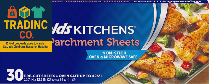Kitchens Pop-Up Parchment Paper Sheets, 10 X 13 Inches, 30 Count