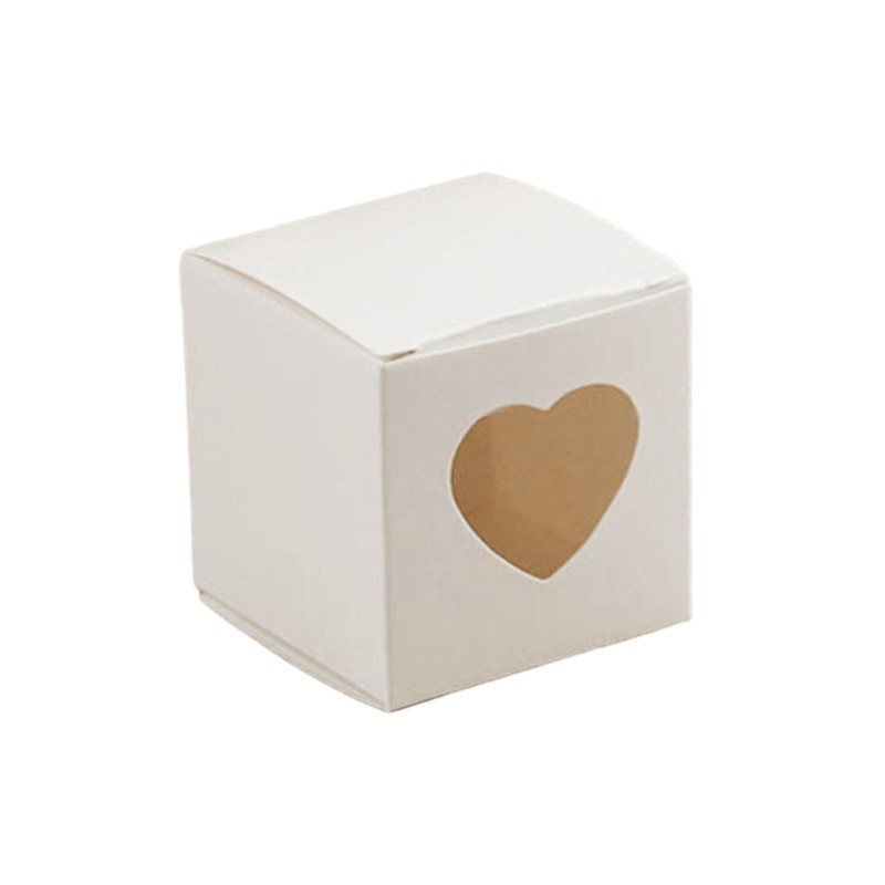 50PCS Heart Shaped Candy Boxes Gift Box Paper Bag for Christmas Parties Birthday
