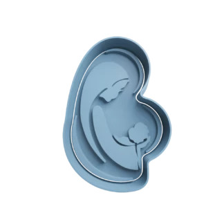Virgin Mary and Jesus Christianity Cookie Cutter Fondant Biscuit Baking Tool