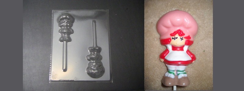 Strawberry Shortcake Full Body Girl Lollipop Chocolate Candy Soap Crayon Mold