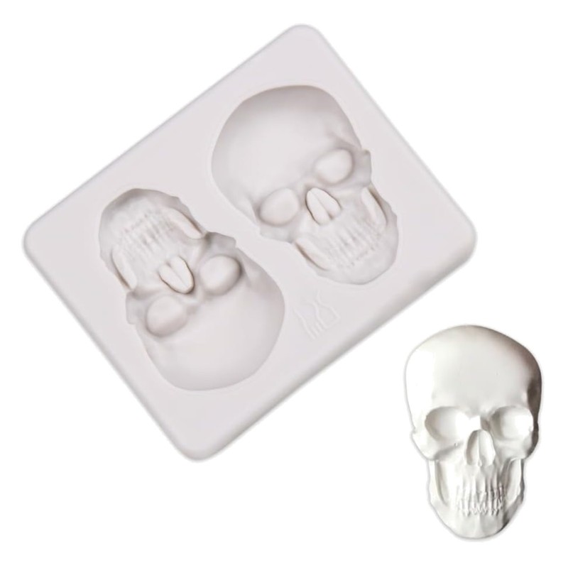 Versatile Skull Chocolate and Cake Mold – Durable Silicone Tool for DIY Fun