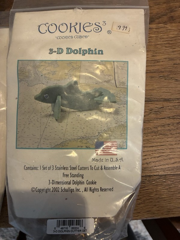Cookies Cubed Cookie Cutter Dolphin 3-D Cookies Party Baking