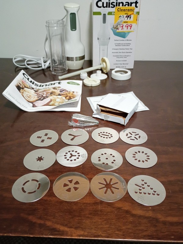 Cuisinart CCP-10 Electric Cookie Press Complete w/ 12 Discs & 8 Decorating Tips gallery