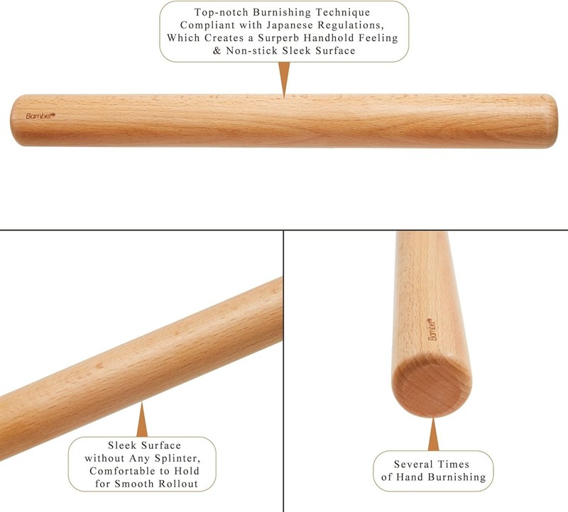 Mini Wood Rolling Pin Baking Small Wooden Rolling Dowel Stick Dough Roller Kids gallery