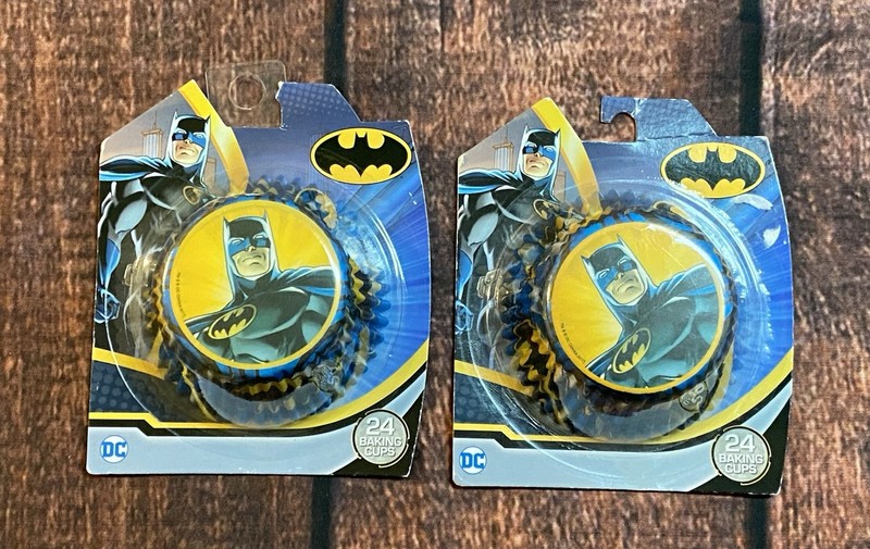 DC Batman Standard Paper Baking Cups/Liners Lot Of 2 (24 ct. per pack) New