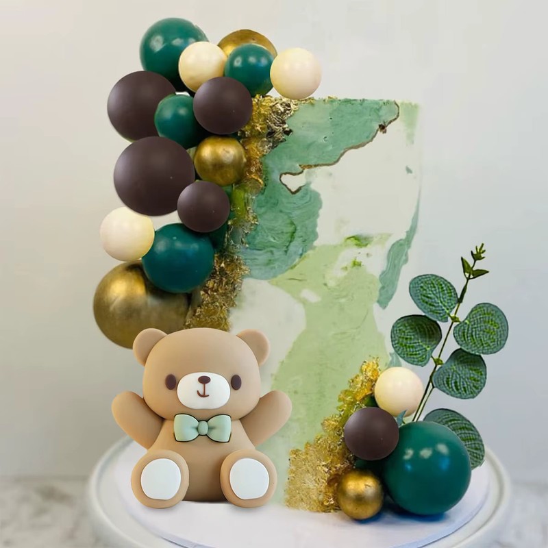 33PCS Bear Cake Toppers Balls Cake Decorations with Stars Clouds Cake gallery