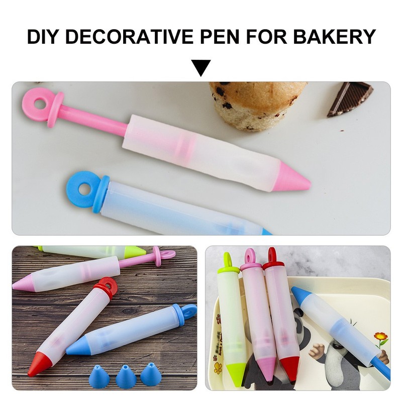 4 Pcs Silicone Cake Decorating Pen Chocolate Pen Baking Tool gallery
