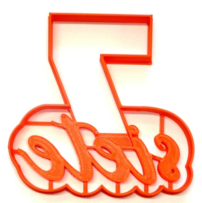SPANISH NUMBER SIETE 7 WITH WORD COOKIE CUTTER CORTADOR DE GALLETAS USA PR4127