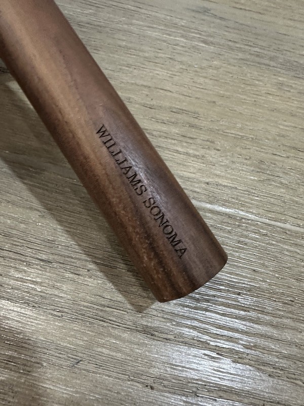Williams Sonoma thin Rolling Pin Pasta Walnut Wooden gallery