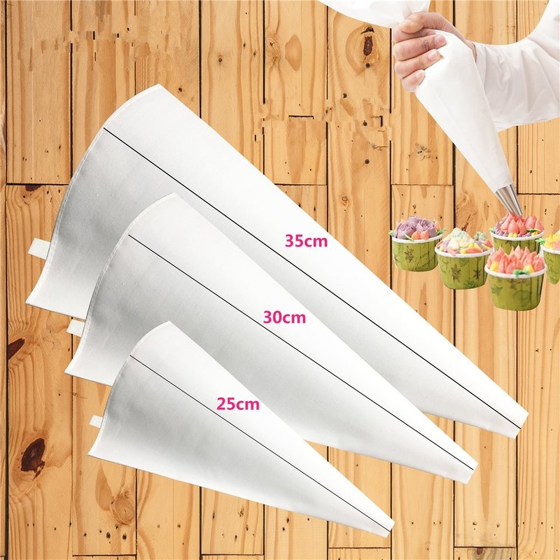 Joyeee 3 Pcs Pastry Bags Reusable, 3 Sizes professional Thick Cotton Icing Pa... gallery