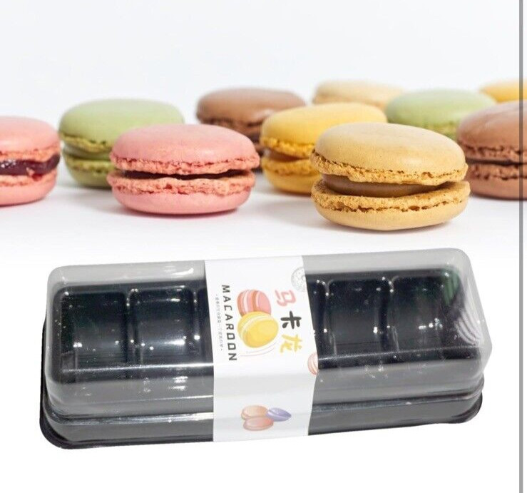 Macaron Boxes with Clear Lids Bulk Macaroon Container Macaroon Packaging Box 50p gallery