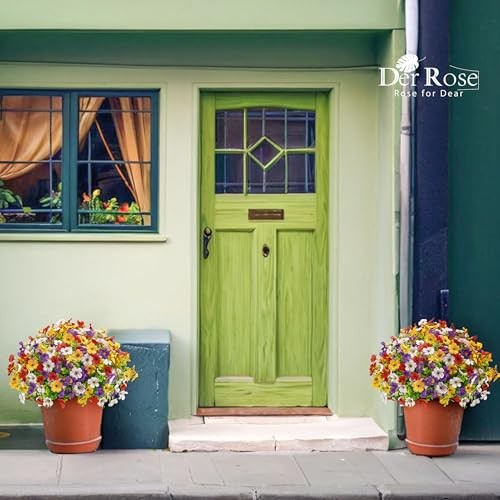 Bundles Artificial Daisy Fake Flowers for Outdoors, UV 12 Multi-color a gallery