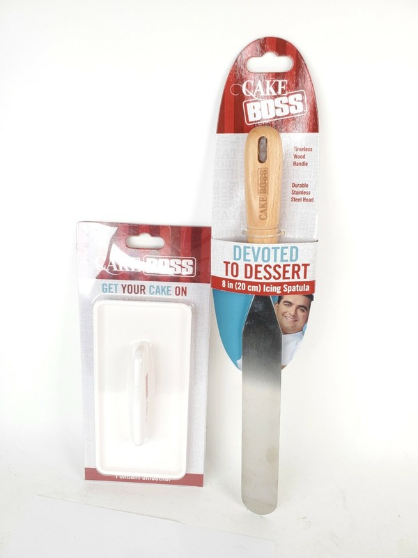 CAKE BOSS Frosting Icing Spatula and Fondant Smoother Tools Devoted To Dessert