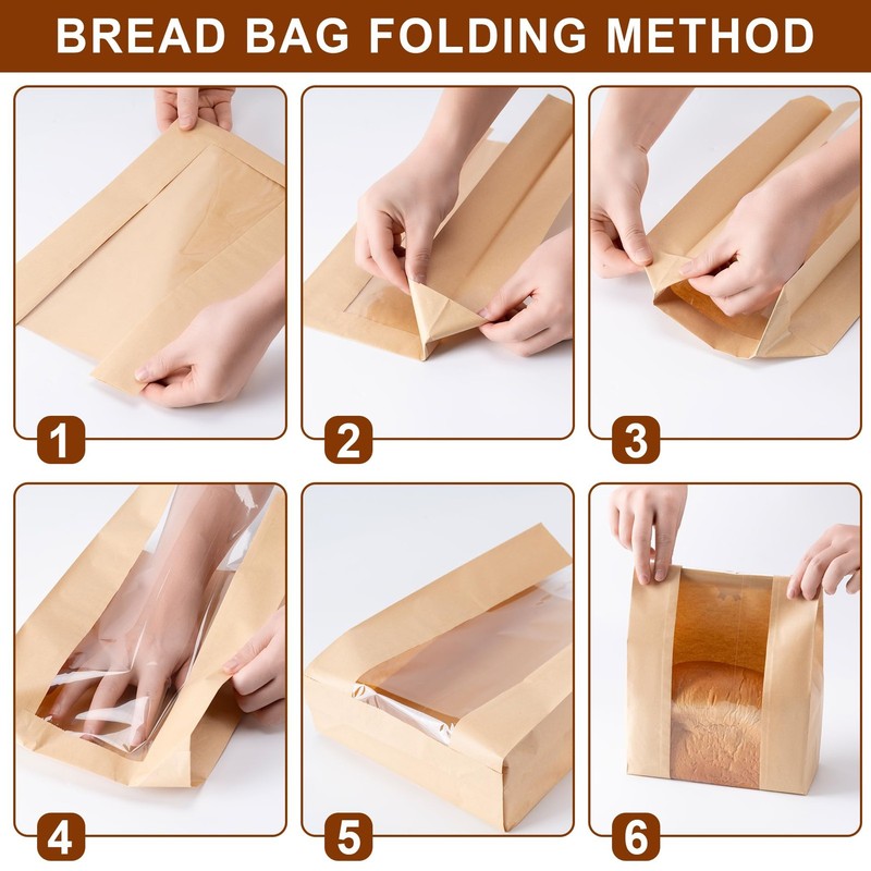 Paper Bread Bags 25PCS, Sourdough Bread Bags for Homemade Bread, Large Bakery... gallery