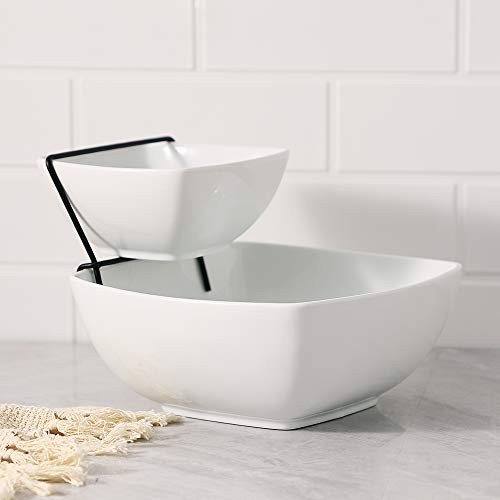 Chip and Dip Serving Set, 2 Tier Chip and Dip Bowls with Stand, Tiered gallery
